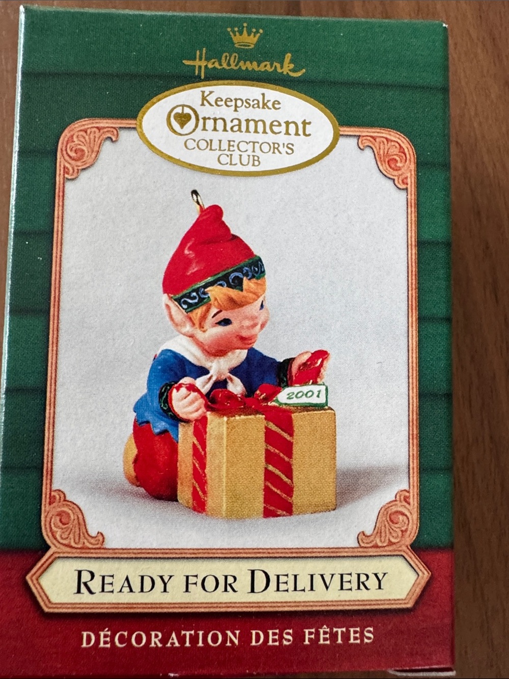 Hallmark Elf Ornament in Red, Blue, Gold